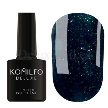 Esmalte Permanente Komilfo D156, Jade oscuro con purpurina, 8 ml