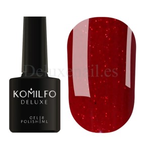 Esmalte Permanente Komilfo D305, Rojo con micro brillo, 8 ml