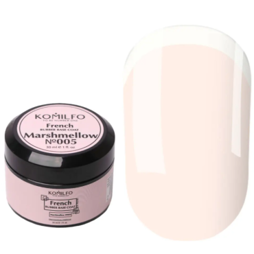 Rubber Base French 005 Marshmellow sin pincel Komilfo, Rosa, 30 ml