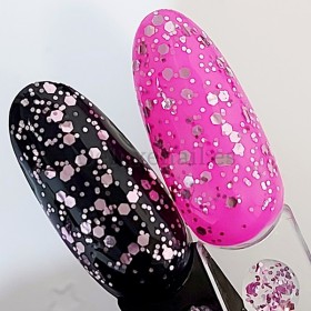 Top sin pegajosidad Oxxi Twist 05, Lentejuelas Brillantes, 10 ml