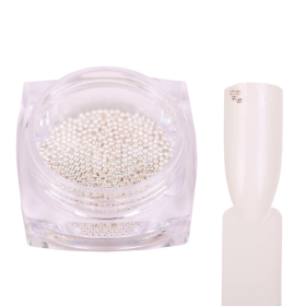 Microbolitas caviar metálicas Komilfo, Plata, 1 mm