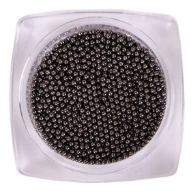 Microbolitas caviar metálicas Komilfo, Negro, 1 mm