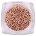 Microbolitas caviar (metálicas) Komilfo, Oro rosado, 1 mm