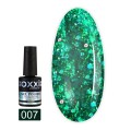 Esmalte Permanente Oxxi Star Gel 007 (Verde con brillo), 10 ml.