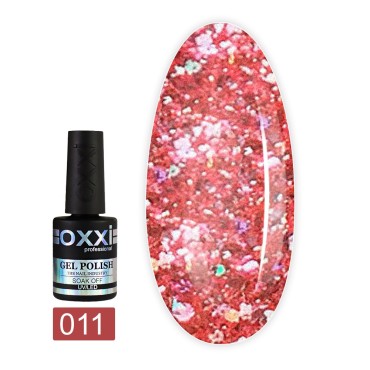 Esmalte Permanente Oxxi Star Gel 011 (Rosa con brillo), 10 ml.