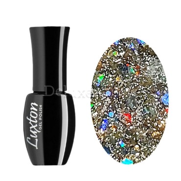 Esmalte Permanente Luxton Galaxy 8 (Purpurina Negro Multicolor), 10 ml.