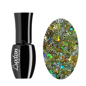 Esmalte Permanente Luxton Galaxy 6 (Purpurina Verde Multicolor), 10 ml.