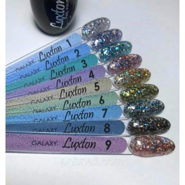 Esmalte Permanente Luxton Galaxy 7 (Purpurina Azul Multicolor), 10 ml.