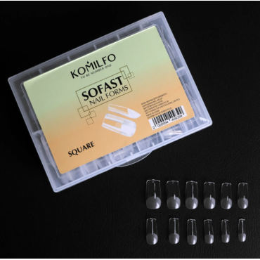 Tips de gel Komilfo SoFast Square, 240 uds, 12 medidas