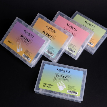 Tips de gel Komilfo SoFast Square, 240 uds, 12 medidas