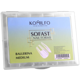 Tips de gel Komilfo SoFast Ballerina Medium, 240 uds, 12 medidas