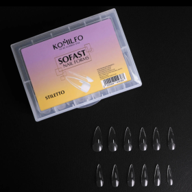 Tips de gel Komilfo SoFast Stiletto, 240 uds, 12 medidas