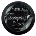 Pintura de gel sin pegajosidad Komilfo Art Gel 001, Negro, 5 ml.