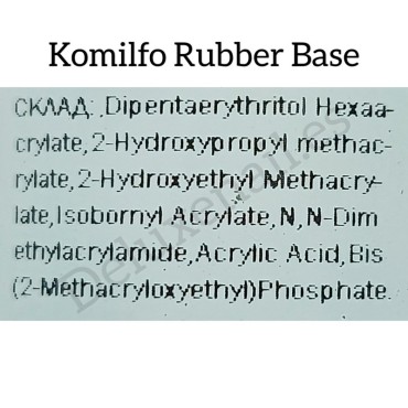 Rubber Base sin pincel Komilfo, 30 ml