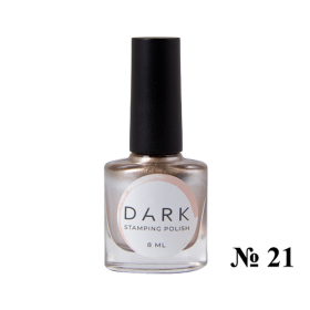 Esmalte Stamping Dark 21, Oro Blanco Metalizado, 8 ml