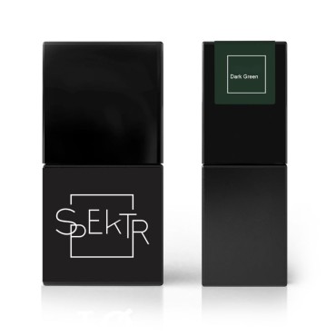 Esmalte permanente Spektr 040 Dark green (Verde muy oscuro), 10 ml