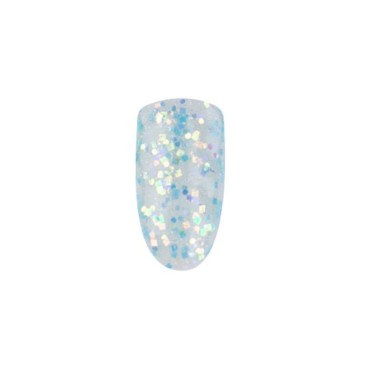 Esmalte permanente Spektr MIX 095 Sparkling blue (Transparente con lentejuelas cuadradas azules), 10 ml