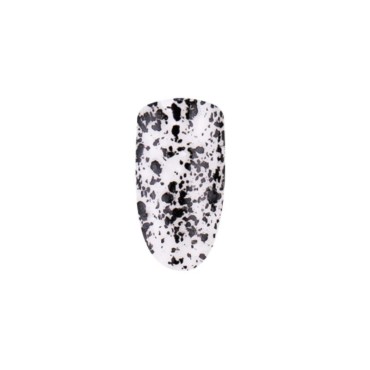 Esmalte permanente Spektr MIX 099 Onyx flakes (Transparente con copos negros), 10 ml