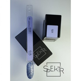 Esmalte permanente Spektr MIX 101 Lavender Holographic Shimmer (Transparente con purpurina azul multicolor), 10 ml