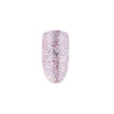 Esmalte permanente Spektr MIX 103 Dusty Pink Holographic Shimmer (Transparente con purpurina rosa claro multicolor), 10 ml