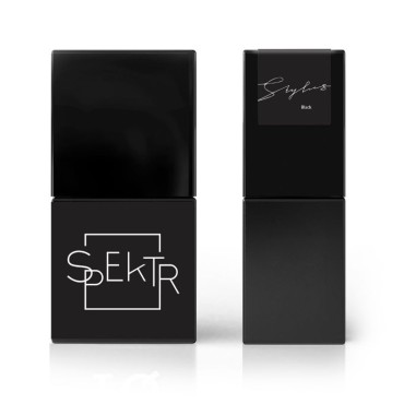 Esmalte permanente Spektr 121 Black (Negro), 10 ml