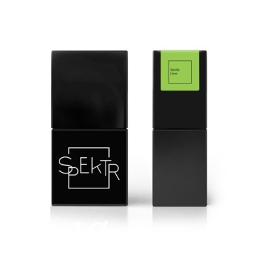 Esmalte permanente Spektr 251 Spotty Lime (Verde Claro copos negros), 10 ml