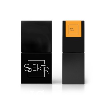 Esmalte permanente Spektr 252 Spotty Orange (Naranja copos negros), 10 ml