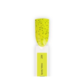 Esmalte permanente Spektr 254 Spotty Yellow (Amarillo copos negros), 10 ml