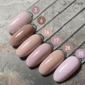 Gel constructor Dark Medium Gel 17, Lila apagado, 15 ml