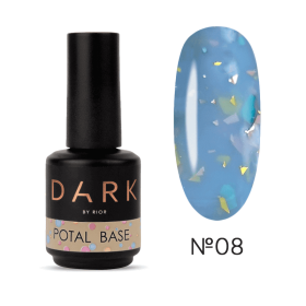 Base Camuflaje Dark Potal 08, Azul con trozos de foil, 15 ml