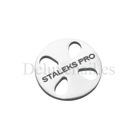 PDLset-10 (XS-Ø10 mm) Set Podo Disco Alargado Staleks de acero inoxidable con 5 discos desechables, Grano 180