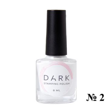 Esmalte con pegajosidad Stamping Dark 02, Blanco, 8 ml