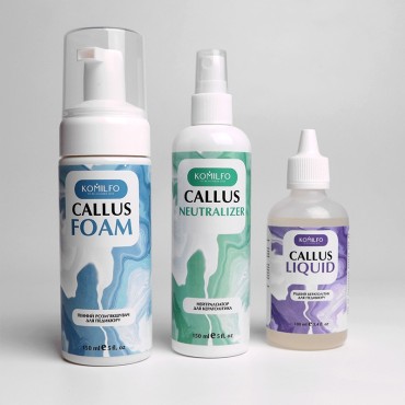 Callus Liquid Komilfo, Queratolítico profesional líquido para pedicura, 100 ml