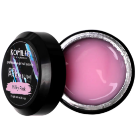 Gel constructor Premium Komilfo Milky Pink, Rosa Lechoso, 15 g