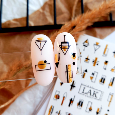 Pegatina al agua con foil F017 Lak