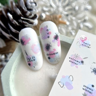 Pegatina al agua con foil F039 Lak