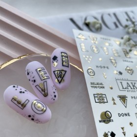 Pegatina al agua con foil F069 Lak