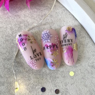 Pegatina al agua con foil F088 Lak