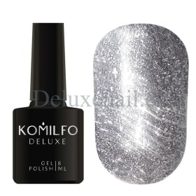 Esmalte Permanente Liquid Glam Gel LGG002 Komilfo, Plata oscuro, 8 ml