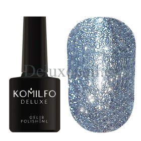 Esmalte Permanente Liquid Glam Gel LGG010 Komilfo, Azul plateado, 8 ml