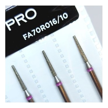 Kit de 6 fresas Rojas Cono fino, Ø1.6 mm, FA70R016/10, grano suave, Staleks