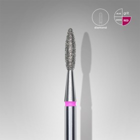 Fresa Roja Llama, Ø2.1 mm, FA10R021/8, grano suave, Staleks