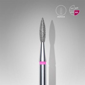 Fresa Roja Llama, Ø2.1 mm, FA11R021/8, grano suave, Staleks