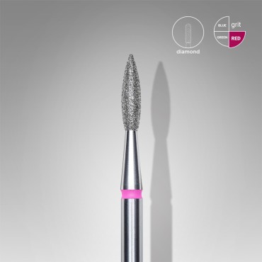 Fresa Roja Llama, Ø2.1 mm, FA11R021/8, grano suave, Staleks