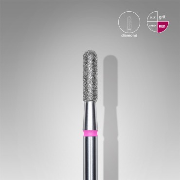 Fresa Roja Cilindro redondeado, Ø2.3 mm, FA30R023/8, grano suave, Staleks