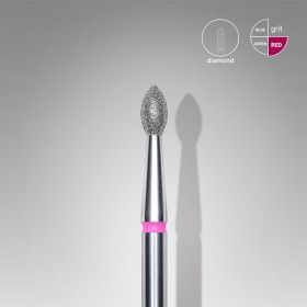 Fresa Roja Bala, Ø2.5 mm, FA60R025/4.5, grano suave, Staleks