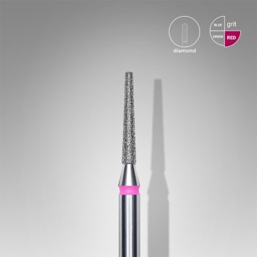 Fresa Roja Cono fino, Ø1.6 mm, FA70R016/10, grano suave, Staleks