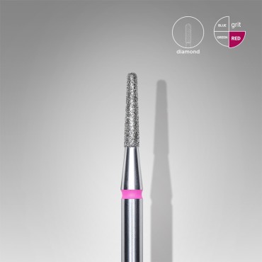 Fresa Roja Cono fino, Ø1.8 mm, FA70R018/8, grano suave, Staleks