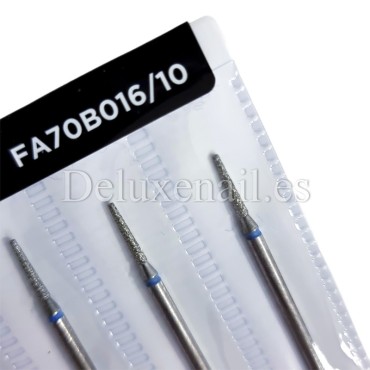 Kit de 6 fresas Azules Cono fino, Ø1.6 mm, FA70B016/10, grano medio, Staleks