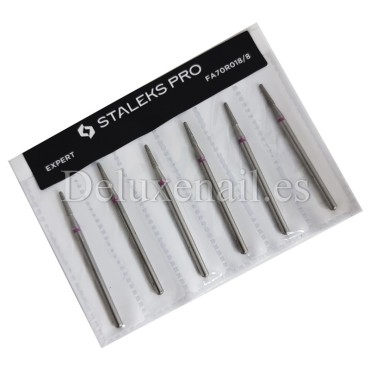 copy of Kit de fresas Staleks Pro - diamante, roja, 1mm., 6 unidades